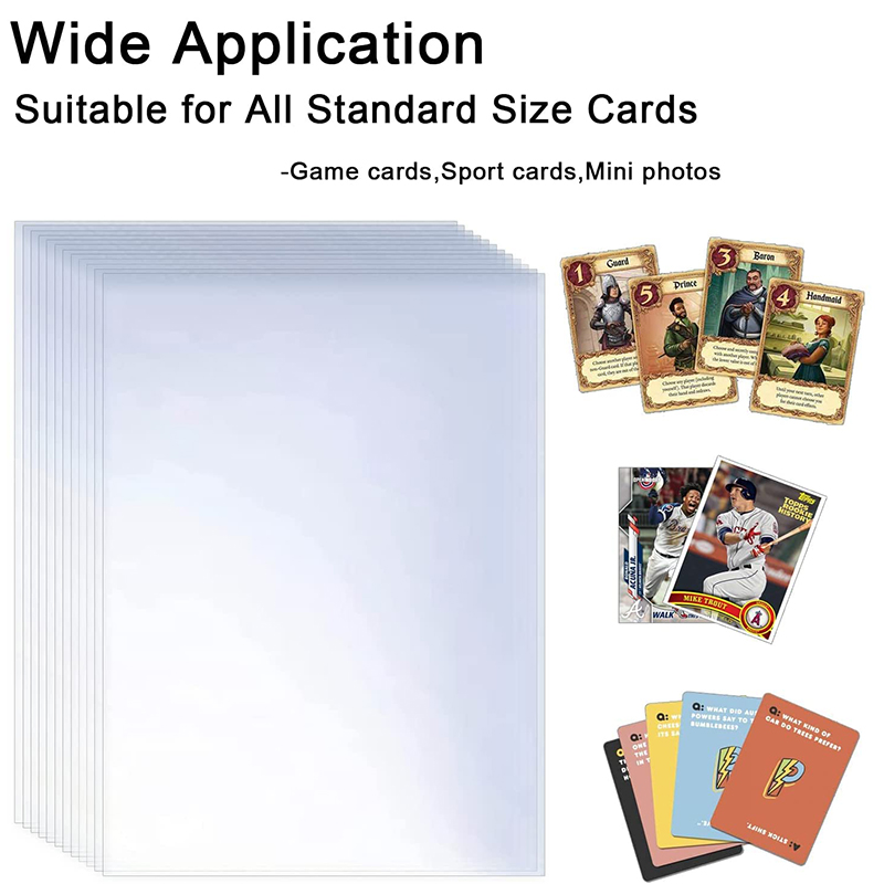 Collector Card Sleeve - 200 Pcs Transparent Playing Card Cover
