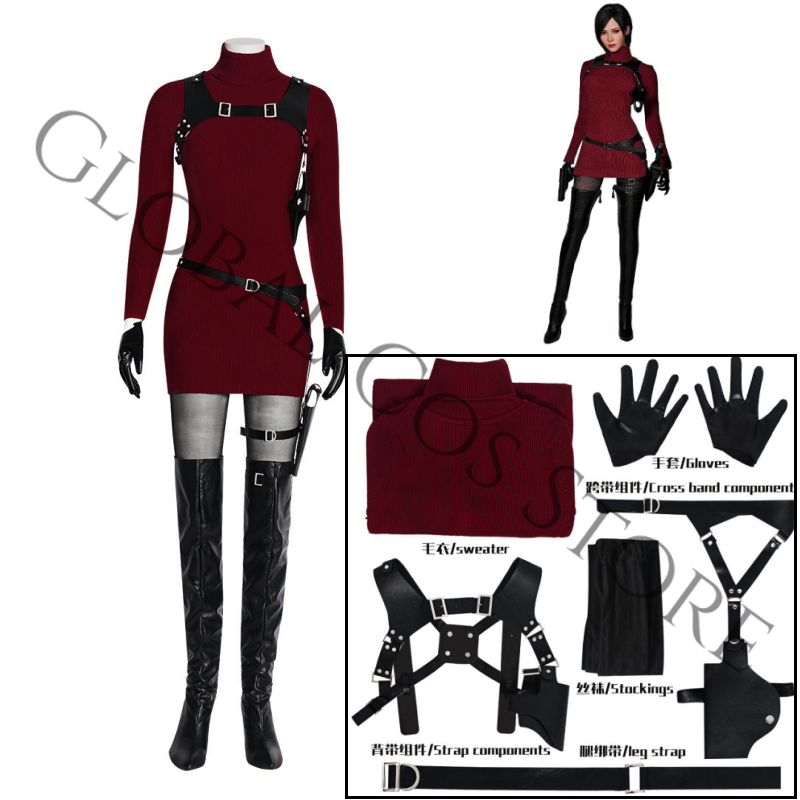 Movie Resident Evil 4 Remake C - огляд і ціна Cosplay Wig Colored